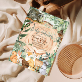 Invitación a la ducha de bebé de animales de safar