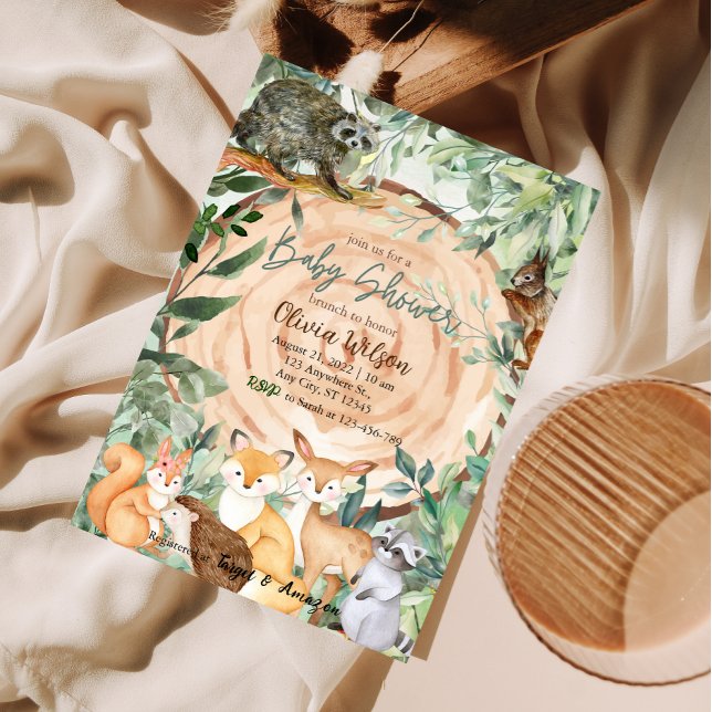 Invitación a la ducha de bebé de animales de safar (Subido por el creador)