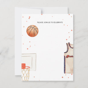 Invitación a la ducha de bebé de baloncesto, cumpl
