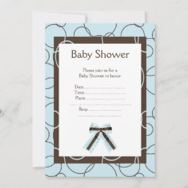 Invitación a la ducha de bebé de burbujas azules