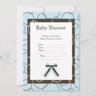 Invitación a la ducha de bebé de burbujas azules