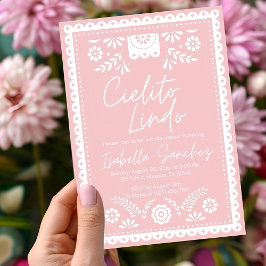 Invitación a la ducha de bebé de Cielito rosa Rubo