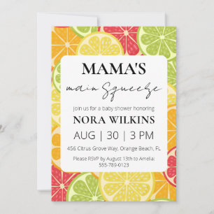 Invitación a la ducha de bebé de circo de mi mamá