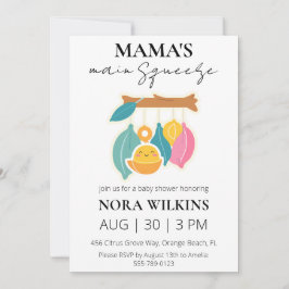 Invitación a la ducha de bebé de circo de mi mamá