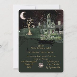 Invitación a la ducha de bebé de Halloween