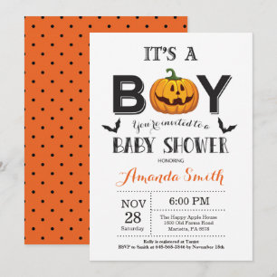 Invitación a la ducha de bebé de Halloween
