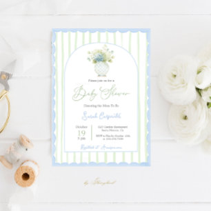 Invitación a la ducha de bebé de jengibre azul