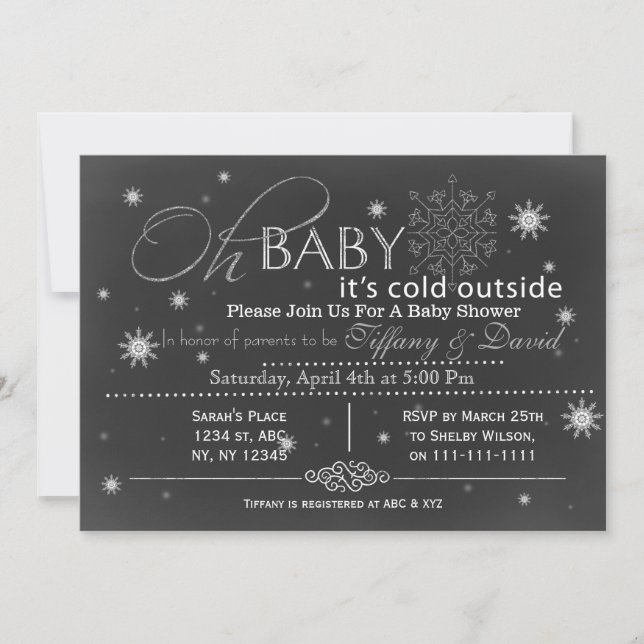 Invitación a la ducha de bebé de la pareja de unis (Anverso)