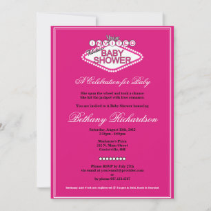 Invitación a la ducha de bebé de Las Vegas
