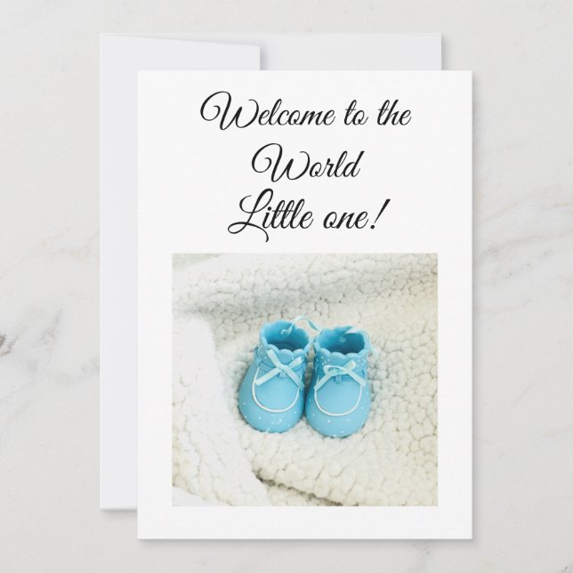 Invitación a la ducha de bebé de los pies de un ni (Anverso)