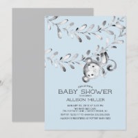 Invitación a la ducha de bebé de mono salvaje