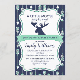 Invitación a la ducha de bebé de Moose para los ni