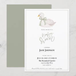 Invitación a la ducha de bebé de Swan