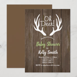 invitación a la ducha de bebé de venado