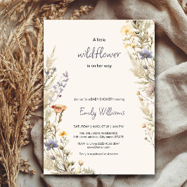 Invitación a la ducha de bebé de Wilflower meadow