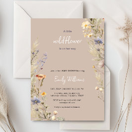 Invitación a la ducha de bebé de Wilflower meadow