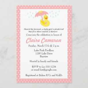 Invitación a la ducha de bebé dudosa - personaliza
