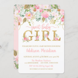 Invitación a la ducha de bebé dulce