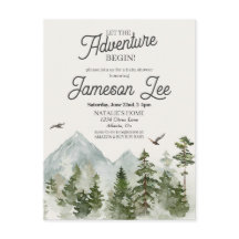 Invitación a la ducha de bebé en bosques forestale