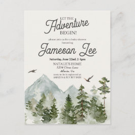 Invitación a la ducha de bebé en bosques forestale