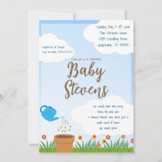 Invitación a la ducha de bebé en el jardín de IVF