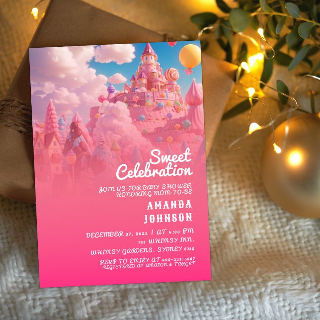 Invitación a la ducha de bebé en el mundo de Candy (Subido por el creador)