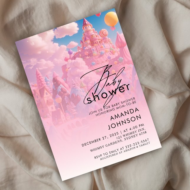 Invitación a la ducha de bebé en el mundo de Candy (Subido por el creador)