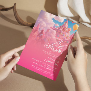 Invitación a la ducha de bebé en el mundo de Candy