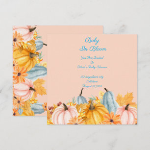 invitación a la ducha de bebé en flor