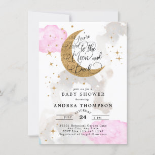 Invitación a la ducha de bebé en la luna