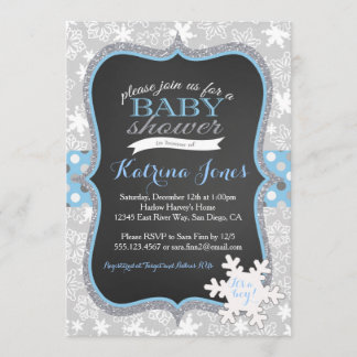 Invitación a la ducha de bebé en Winter Wonderland