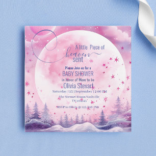 Invitación a la ducha de bebé enviada por el cielo
