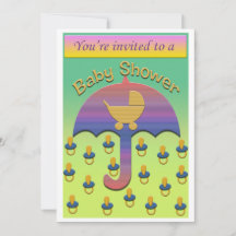 invitación a la ducha de bebé (información de atrá