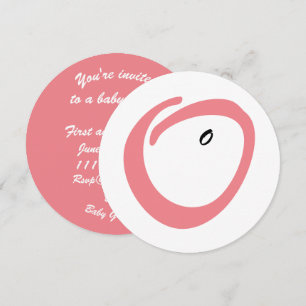 Invitación a la ducha de bebé linda con el vientre