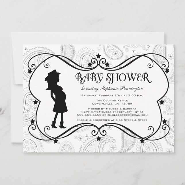 Invitación a la ducha de bebé paisajista (Anverso)