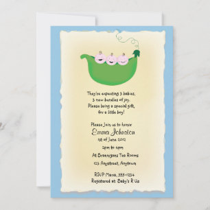 Invitación a la ducha de bebé "Peas in a Pod"