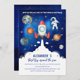 Invitación a la ducha de bebé Starry de Galaxy Spa