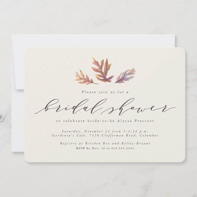 Invitación a la ducha de boda (Anverso)