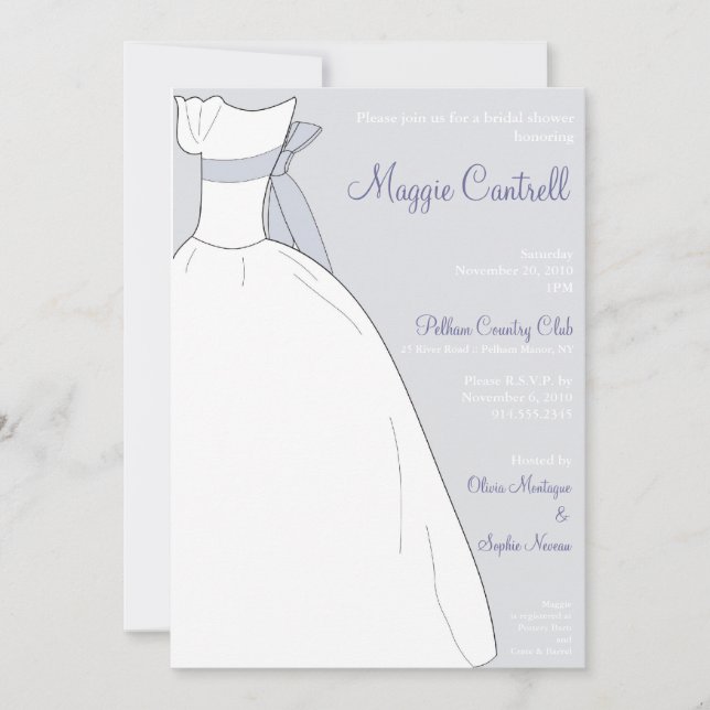 Invitación a la ducha de Boda (Anverso)