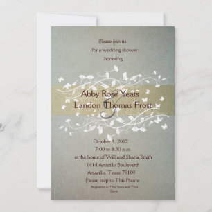 Invitación a la ducha de boda antigua