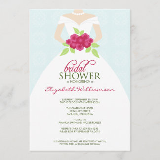 Invitación a la ducha de Boda (azul)