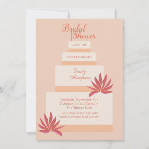 Invitación a la ducha de boda Cake Bridal