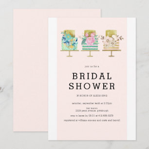 Invitación a la ducha de boda Cake Bridal