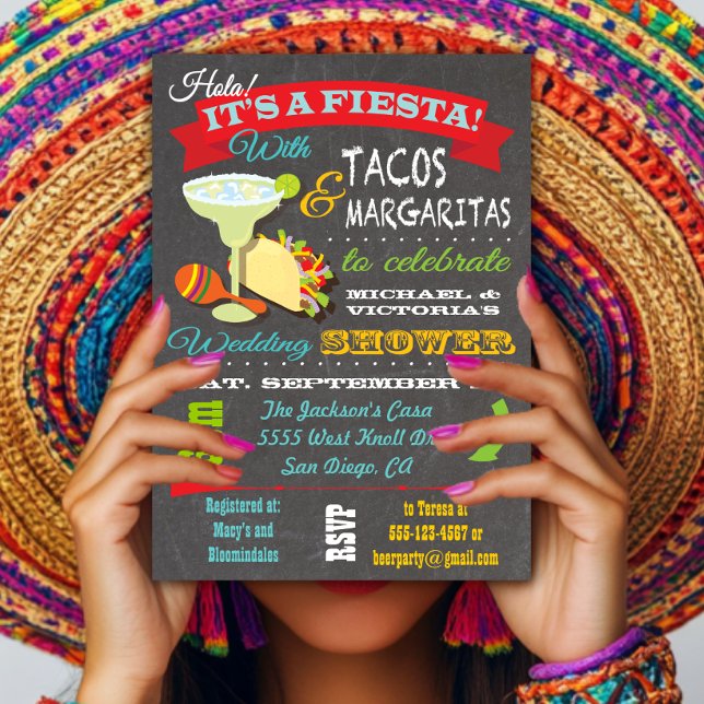 Invitación a la ducha de boda de tacos y tequila (Subido por el creador)