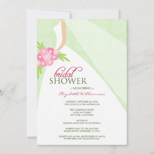 Invitación a la ducha de Boda Dress_2 (menta)