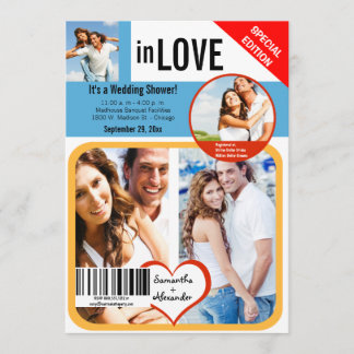 Invitación a la ducha de boda estilo Personalizado