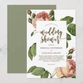 invitación a la ducha de boda floral botánica