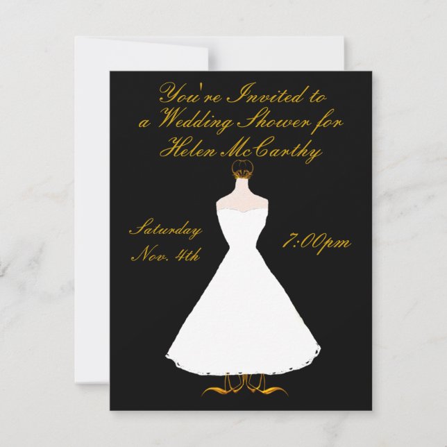 Invitación a la ducha de boda formal (Anverso)