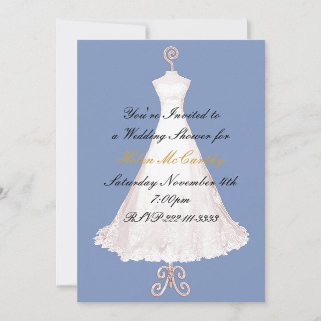 Invitación a la ducha de boda formal (Anverso)