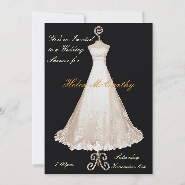 Invitación a la ducha de boda formal (Anverso)